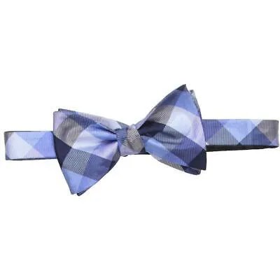 Мужской синий шелковый галстук-бабочка в деловую клетку Tommy Hilfiger O/S BHFO 6050