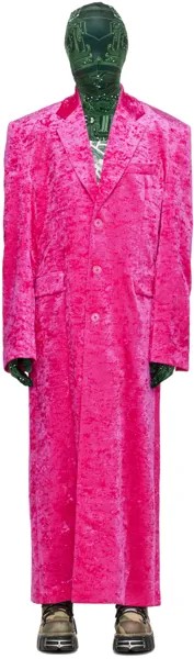 Розовое пальто на пуговицах VETEMENTS