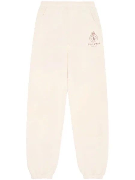 Sporty & Rich спортивные брюки Crown, нейтральный цвет