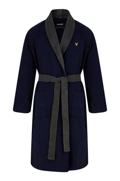 Синий халат из коллекции домашней одежды Lyle & Scott, синий