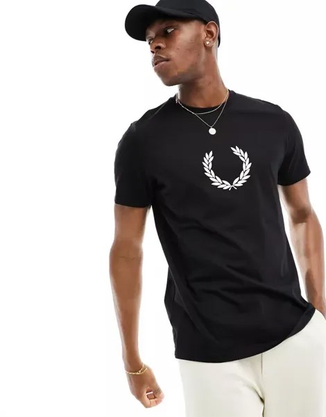 Черная футболка с логотипом Fred Perry Laurel Wreath