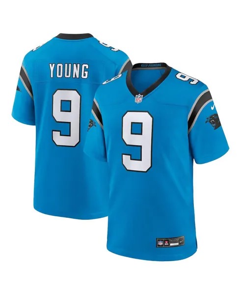 Мужская футболка Bryce Young Blue Carolina Panthers драфта НФЛ 2023 года, выбранная в первом раунде, альтернативная игра Nike