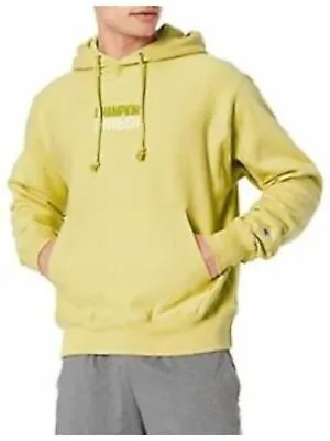 CHAMPION Мужская желтая классическая толстовка с капюшоном на завязках XL