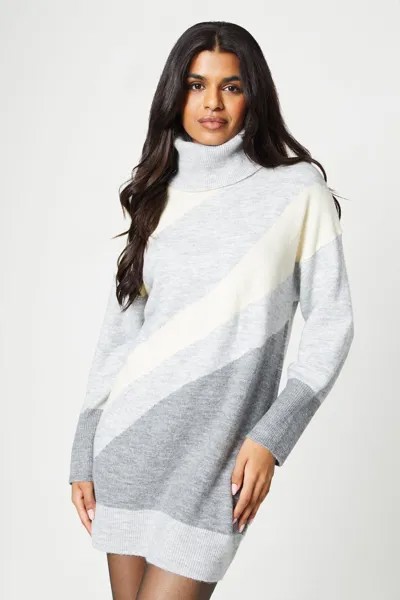 Миниатюрное платье-свитер в стиле колор-блок Wallis, мультиколор