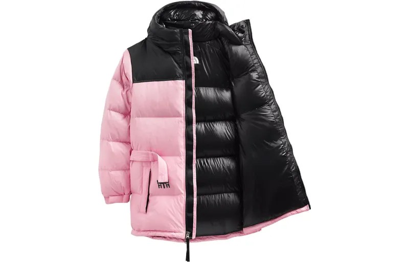 Пуховик женский розовый/черный The North Face