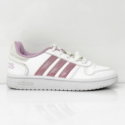 Adidas Girls Hoops 2.0 FY8914 Белая повседневная обувь Кроссовки Размер 12K