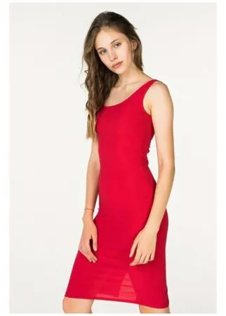 Облегающее платье-сарафан до колен DRESS3001 Красный 44