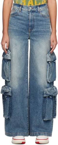 Синие мешковатые джинсы-карго Amiri