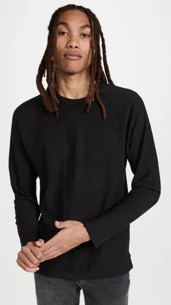 Футболка Vince Long Sleeve Pocket Crew, черный
