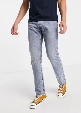 Умеренно выбеленные прямые джинсы Levi's Skateboarding 501-Голубой