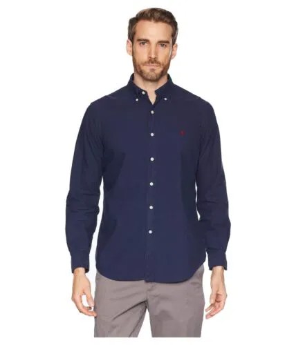 Polo Ralph Lauren — спортивная рубашка LS Dyed Oxford, классическая (BSR), RL темно-синяя, XXL