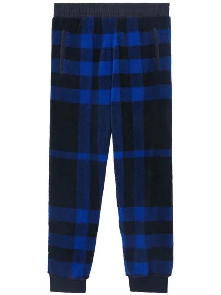 Burberry спортивные брюки в клетку, синий