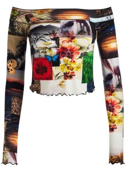 Alice + olivia доринда топ, черный