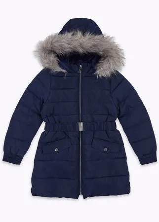 Длинное детское пальто с мехом и отделкой Stormwear™