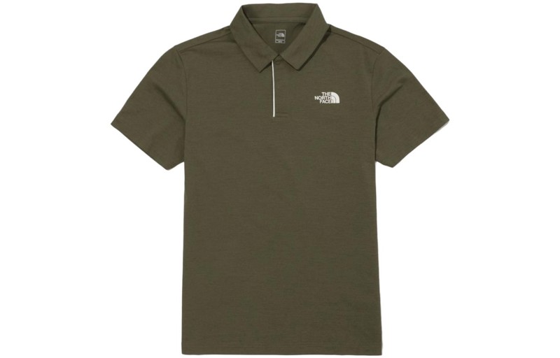 Рубашка поло мужская темно-зеленая The North Face, темно-зеленый