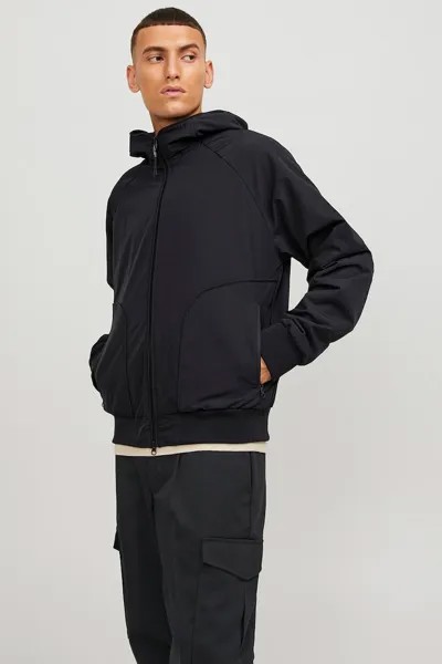 Бомбер с капюшоном Jack & Jones, черный
