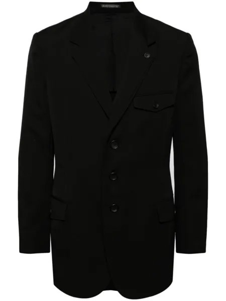 Yohji Yamamoto шерстяной однобортный пиджак, черный