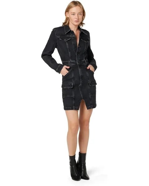 Платье Hudson Jeans Long Sleeve Reconstruced, черный