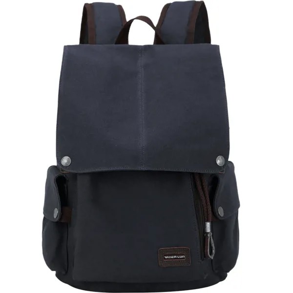 Модный мужской рюкзак, вместительный рюкзак для средней школы для мальчиков, однотонный холщовый рюкзак, практичные школьные сумки для ноу...