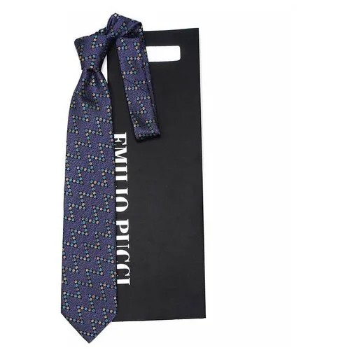 Галстук Emilio Pucci, натуральный шелк, для мужчин, фиолетовый
