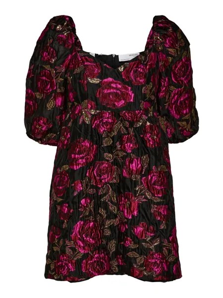 Коктейльное платье Selected VANKA, темно-розовый/черный