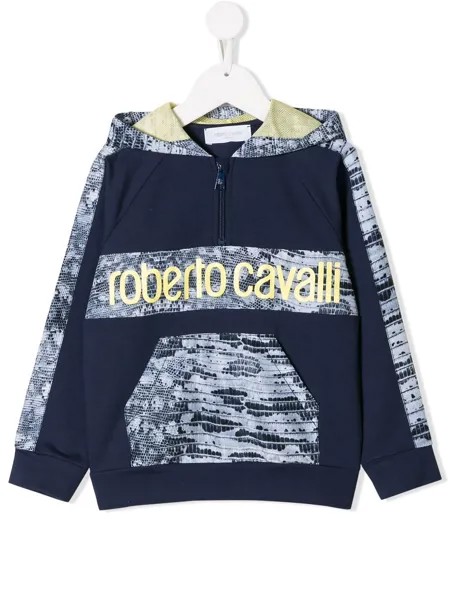 Roberto Cavalli Junior Толстовка с капюшоном и принтом 