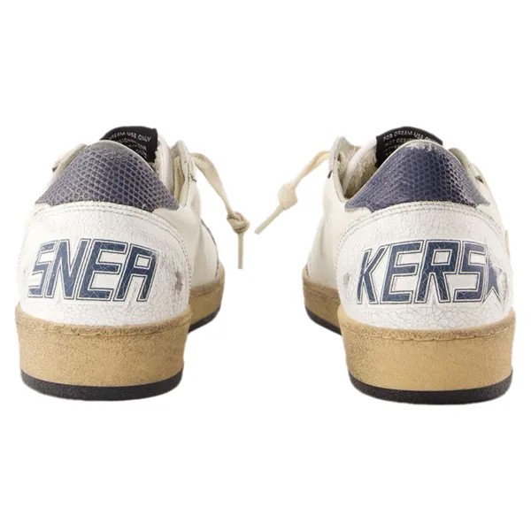 Кроссовки Ballstar — бренд Golden Goose Deluxe — кожа — белый/синий, белый