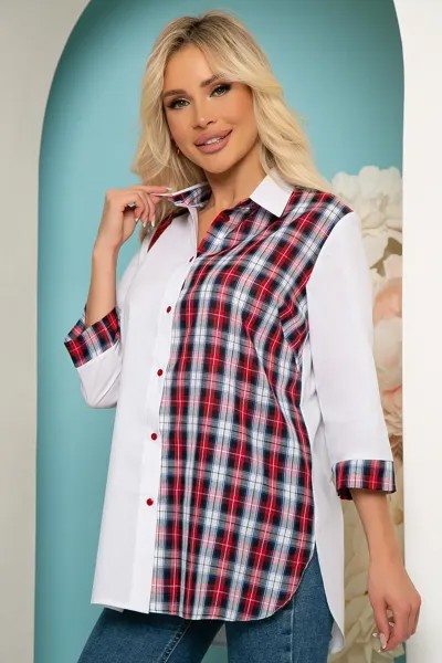 Рубашка женская LT Collection Идеальный стиль белая 50 RU