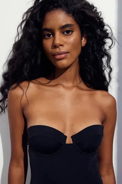 Боди из микрофибры с мягкими чашками  H&M, черный