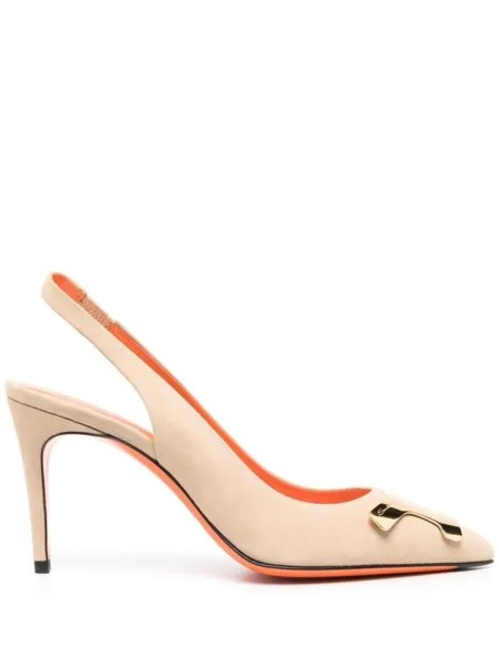 Santoni замшевые туфли, нейтральный цвет