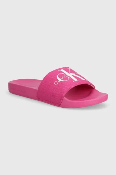Шлепки Calvin Klein Jeans, розовый