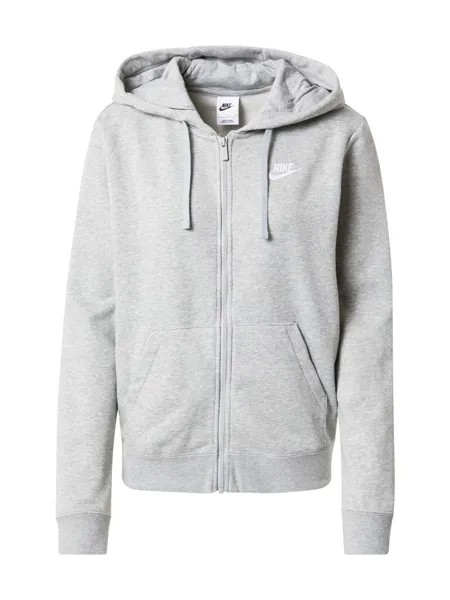 Толстовка на молнии Nike Club Fleece, пестрый серый