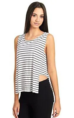 Белый вязаный топ в полоску Jack by BB Dakota Charmaine Yarn Dye Rayon Джерси (США)