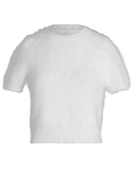 Укороченный топ с короткими рукавами Maison Margiela, белый