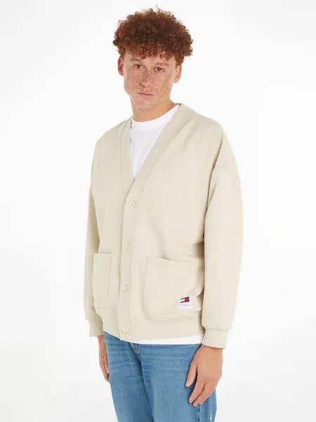 Классический кардиган Tommy Jeans Tommy Hilfiger, серо-коричневый