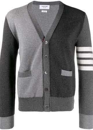 Thom Browne кардиган с V-образным вырезом и полосками 4-Bar