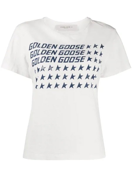 Golden Goose футболка узкого кроя с принтом