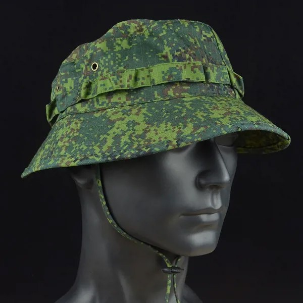 Лето Военные Тактические Boonie Шляпы Охота Солнце Открытый Камуфляж Шапка Регулируемый Снайпер Ghillie Ковш Шляпы