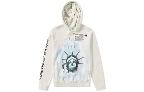 Хлопковая толстовка с капюшоном с принтом «Либерти» Off-White
