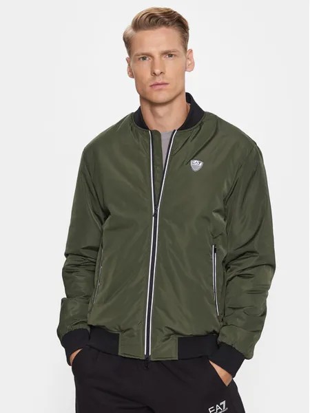 Бомбер стандартного кроя Ea7 Emporio Armani, зеленый