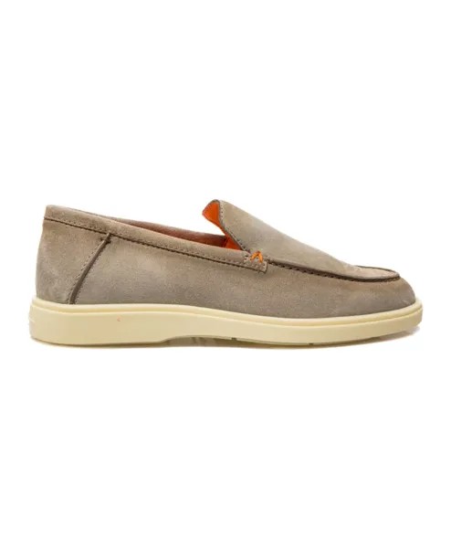 Замшевые ботинки дезерты итальянского производства Santoni, коричневый