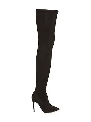 STEVE MADDEN Женские черные эластичные ботинки Dominique с острым носком на шпильке 5,5 м