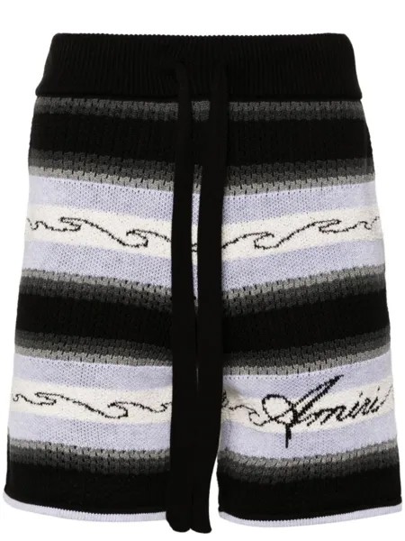 AMIRI трикотажные шорты Wave Baja, черный
