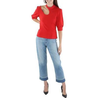 Красная укороченная трикотажная блузка Gracia Womens S BHFO 3935