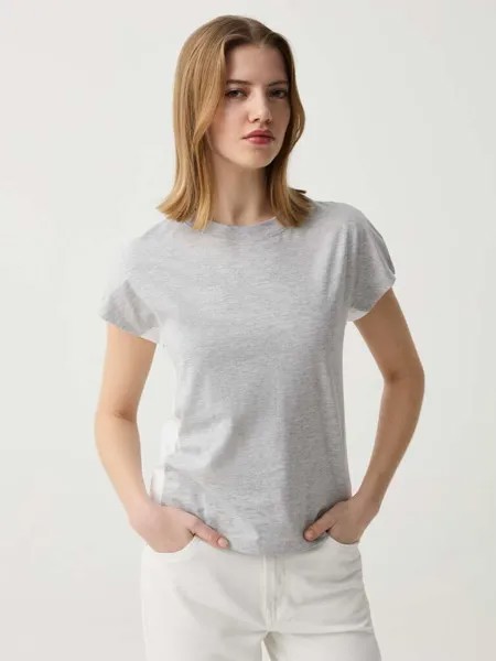 Футболка с контрастными полосками Ovs, цвет light grey marl