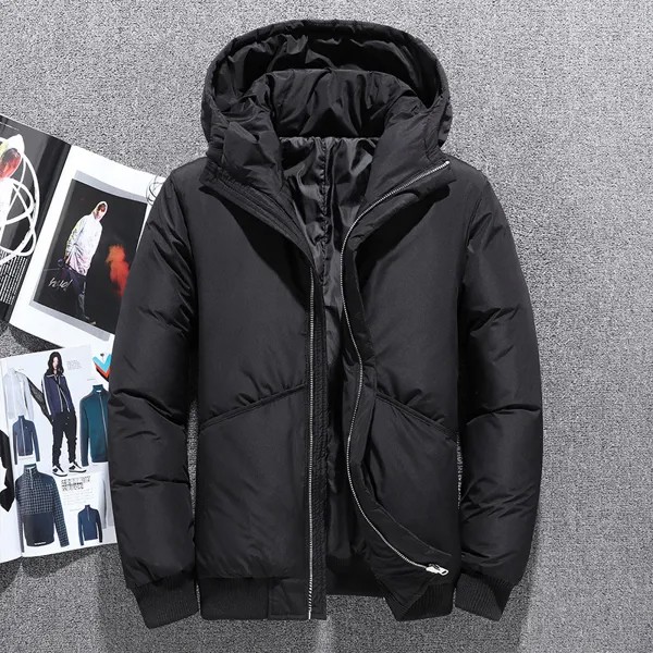 Зимняя мужская куртка, Мужская Повседневная пуховая куртка, теплые пальто с капюшоном, Мужская ветровка, утепленные парки 4XL, пальто