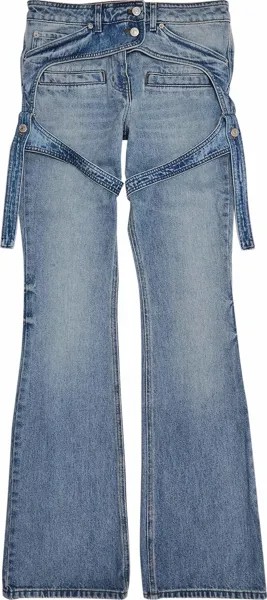 Джинсы Courrèges Racer Denim, выцветший деним