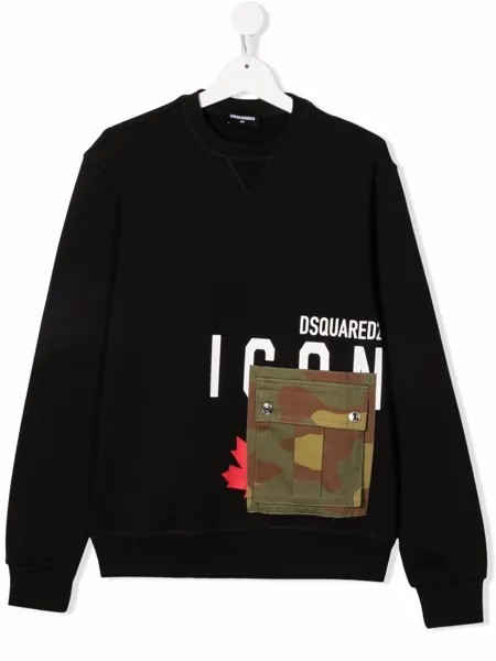 Dsquared2 Kids толстовка с камуфляжным карманом