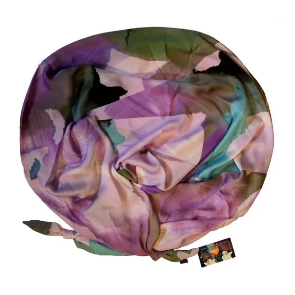 Шарф женский Olange Assorty Марокко зеленый/фиолетовый, 185х65 см