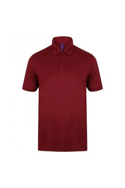 Рубашка поло из пике стрейч из микрофайна Henbury, красный